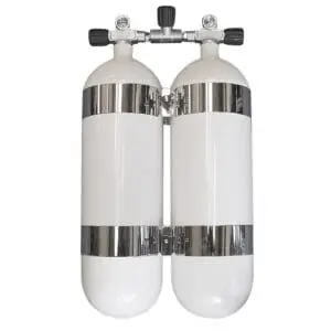 tauchen Stahl Tauchflasche D10 Liter ECS Weiss