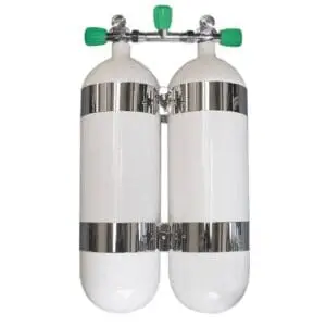 tauchen Stahl Tauchflasche D10 Liter ECS Weiss nitrox
