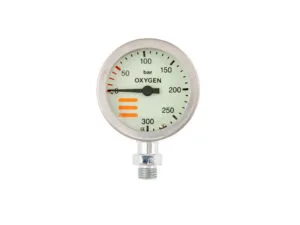 Tecline Finimeter 52 mm für Sauerstoff Verchromt 230 bar Produktbild