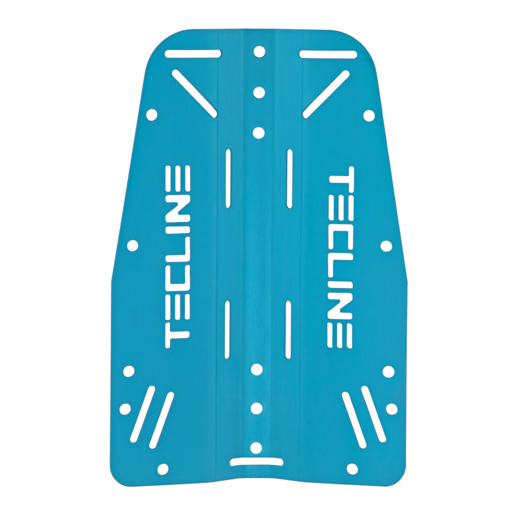 Tecline Aluminium: 3 mm Blau , Gewicht 850 g, ausgeschnittenes Tecline-Logo