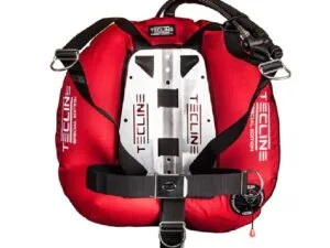 Tecline Wing Blase Donut DIR-Set 1 Rot – Donut 22 Special Edition mit DIR-Harness und Edelstahl-Backplate 3 mm