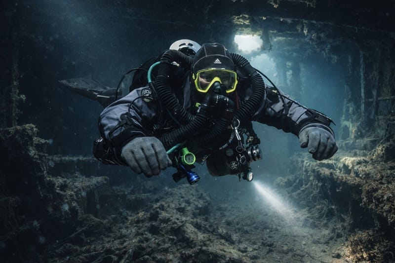 CCR Bailout Scenario – Dual-CCR Configuration (Two CCRs on one diver)