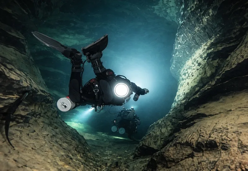 TDI Intro to Cave Diver Kurs – Leinenführung beim Höhlentauchen