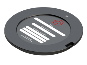 Scrubber Cover mit Aufklebern