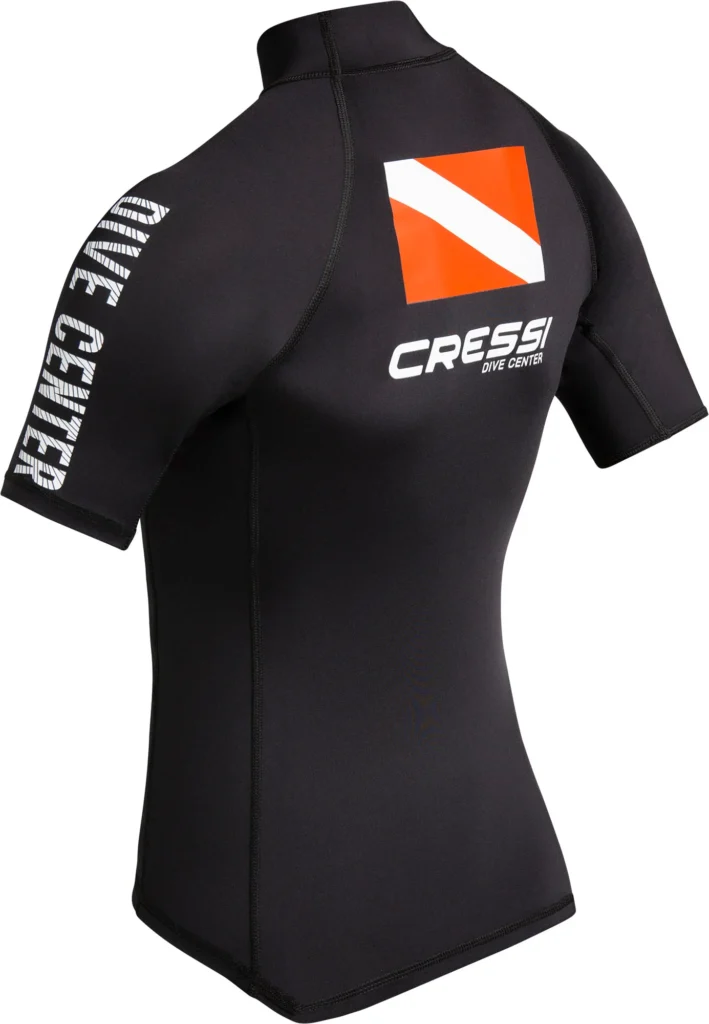 Cressi Dive Center Rashguard T-Shirt Lady Kurzarm in Black, Größe XS – EU 36