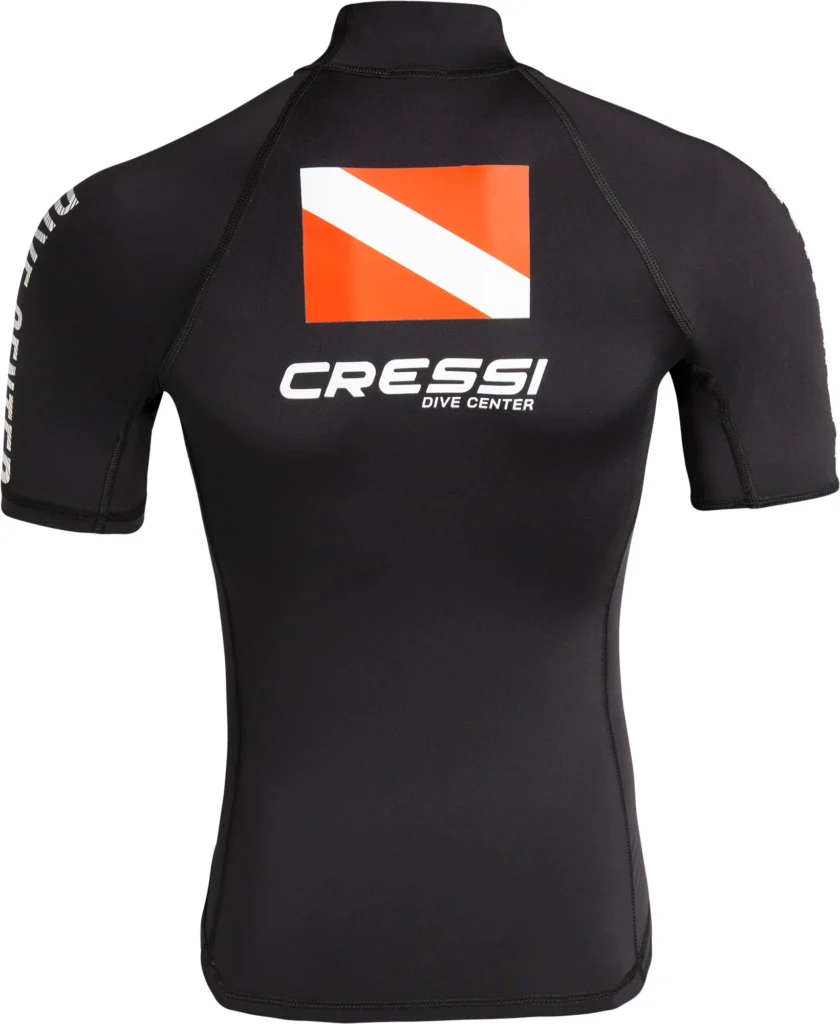 Cressi Dive Center Rashguard T-Shirt Lady Kurzarm in Black, Größe XS – EU 36