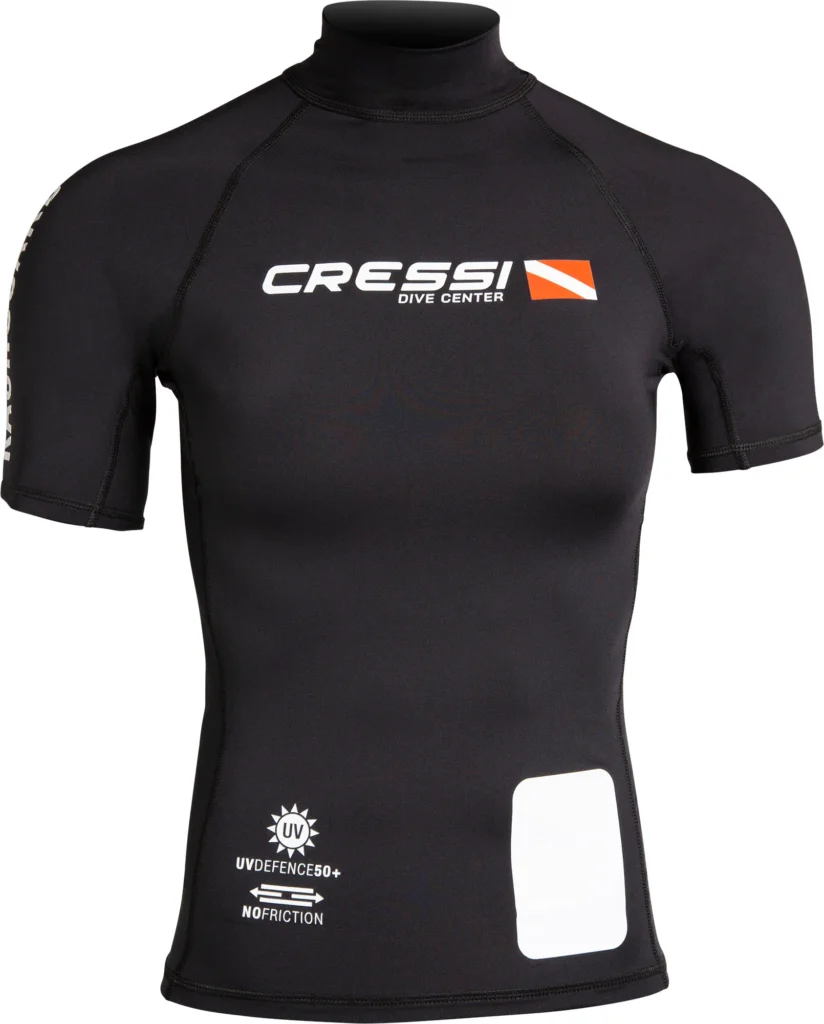 Cressi Dive Center Rashguard T-Shirt Lady Kurzarm in Black, Größe XS – EU 36