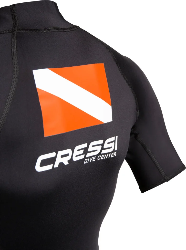 Cressi Dive Center Rashguard T-Shirt Lady Kurzarm in Black, Größe XS – EU 36