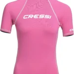 Cressi Rashguard Shirt Lady Kurzarmshirt in Black / Pink