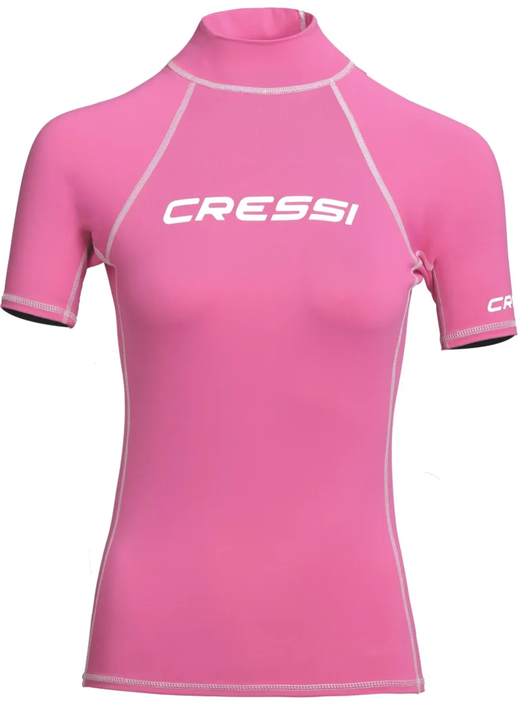 Cressi Rashguard Shirt Lady Kurzarmshirt in Black / Pink