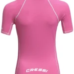 Cressi Rashguard Shirt Lady Kurzarmshirt in Black / Pink