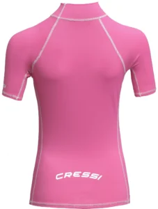 Cressi Rashguard Shirt Lady Kurzarmshirt in Black / Pink