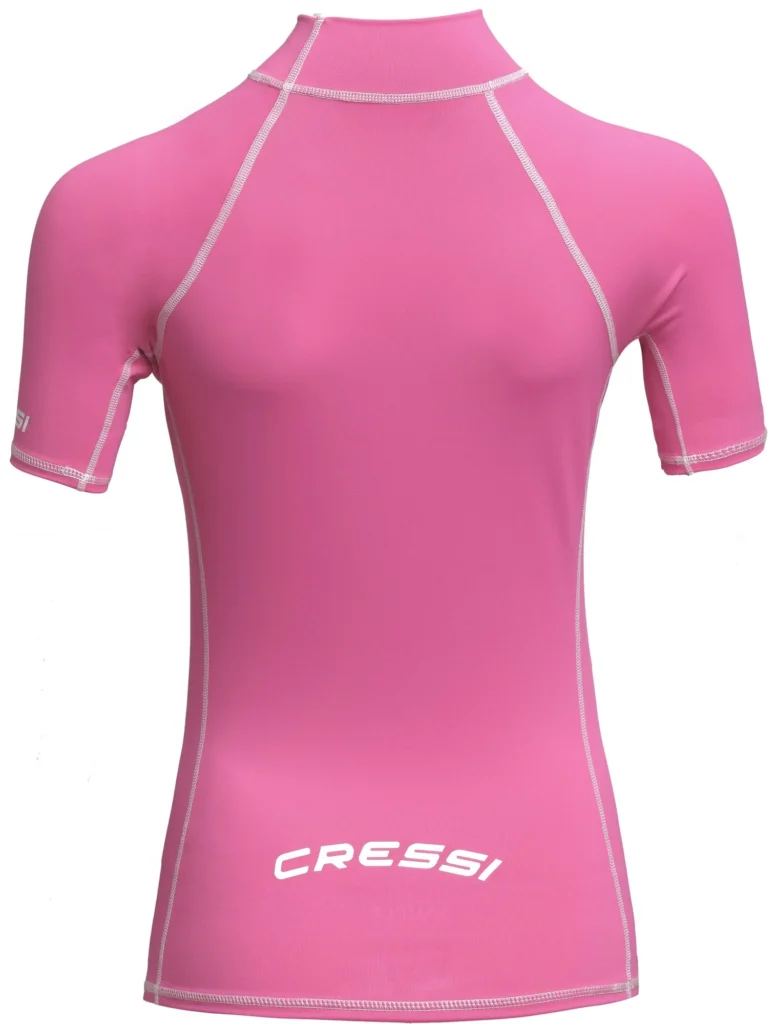 Cressi Rashguard Shirt Lady Kurzarmshirt in Black / Pink