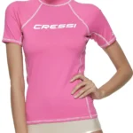 Cressi Rashguard Shirt Lady Kurzarmshirt in Black / Pink