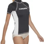 Cressi Rashguard Shirt Lady Kurzarmshirt in Black / Pink