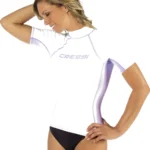 Cressi Rashguard Shirt Lady Kurzarmshirt in Black / Pink