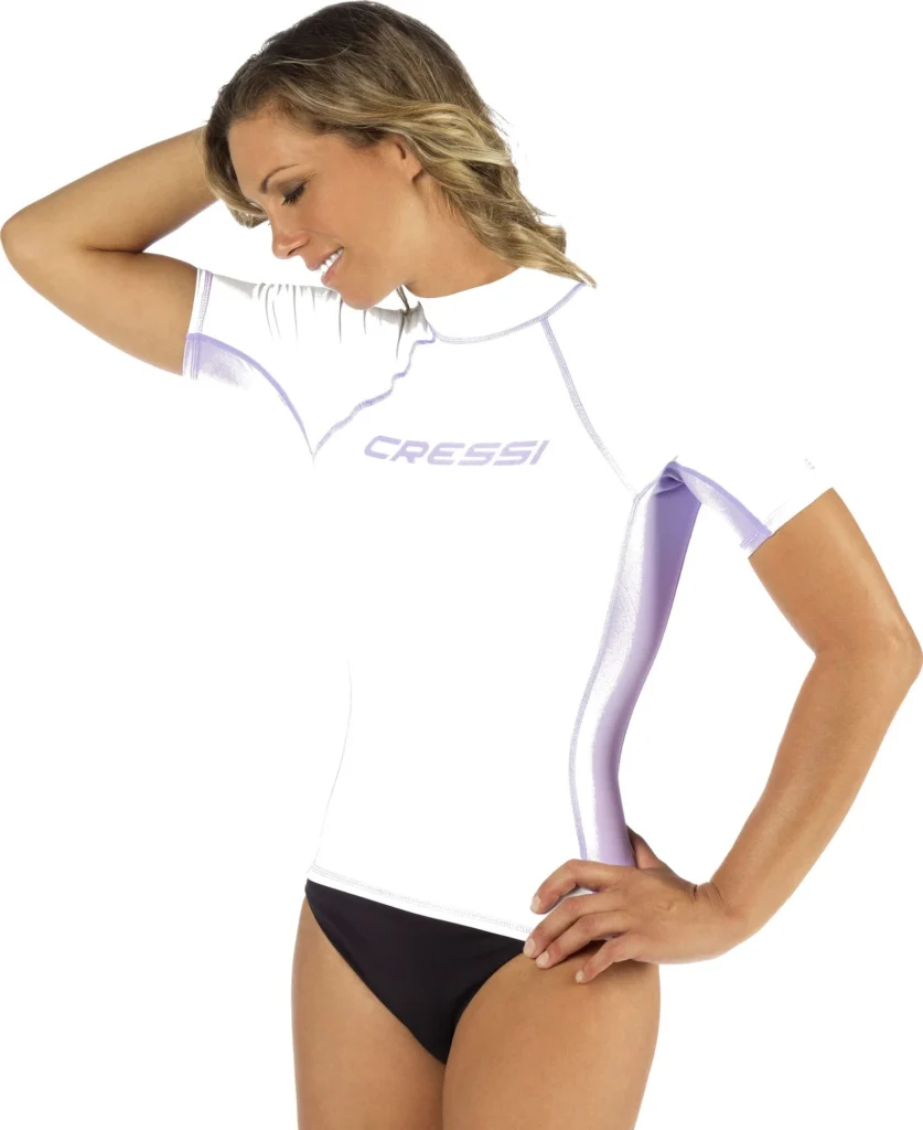 Cressi Rashguard Shirt Lady Kurzarmshirt in Black / Pink