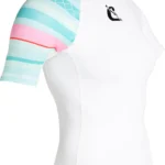 Cressi Shield Rashguard Shirt Lady Kurzarm in White / Aquamarine