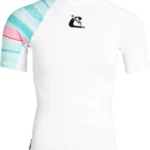 Cressi Shield Rashguard Shirt Lady Kurzarm in White / Aquamarine