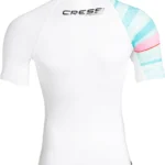 Cressi Shield Rashguard Shirt Lady Kurzarm in White / Aquamarine