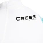 Cressi Shield Rashguard Shirt Lady Kurzarm in White / Aquamarine