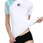Cressi Shield Rashguard Shirt Lady Kurzarm in White / Aquamarine
