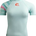 Cressi Shield Rashguard Shirt Lady Kurzarm in White / Aquamarine