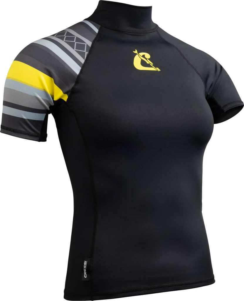 Cressi Shield Rashguard Shirt Lady Kurzarm in White / Aquamarine