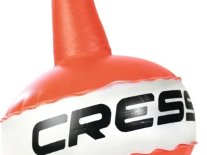 Cressi Competition Schwimmboje in Orange / White mit aufblasbarer Flagge