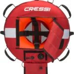 Rote Cressi Freediving Buoy Trainingsboje mit integrierter Flagge