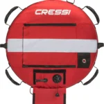 Rote Cressi Freediving Buoy Trainingsboje mit integrierter Flagge