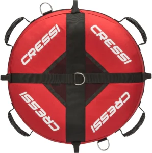 Rote Cressi Freediving Buoy Trainingsboje mit integrierter Flagge